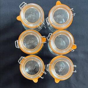 Le Parfait Glass Jar with Orange Seal